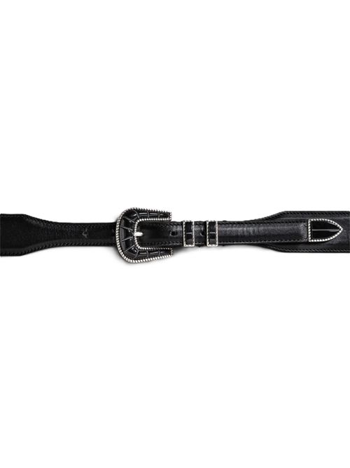crazy color black Cintura Silver Ostrich Silver ostrich | STDCCSBLKCLFBLSBLACK